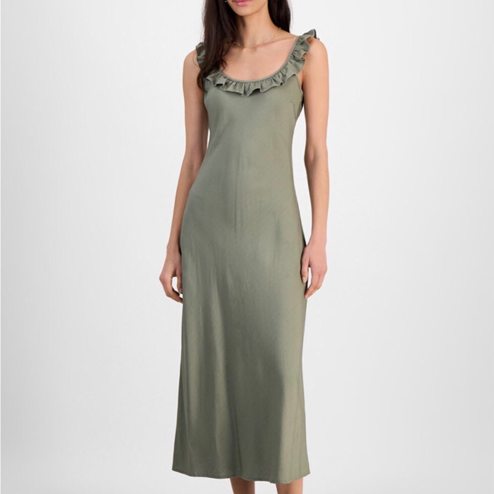 Elegant Olive Green Midi Dress brand And Now This.